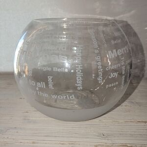 Home Essentials Frosted Holiday Glass Bowl